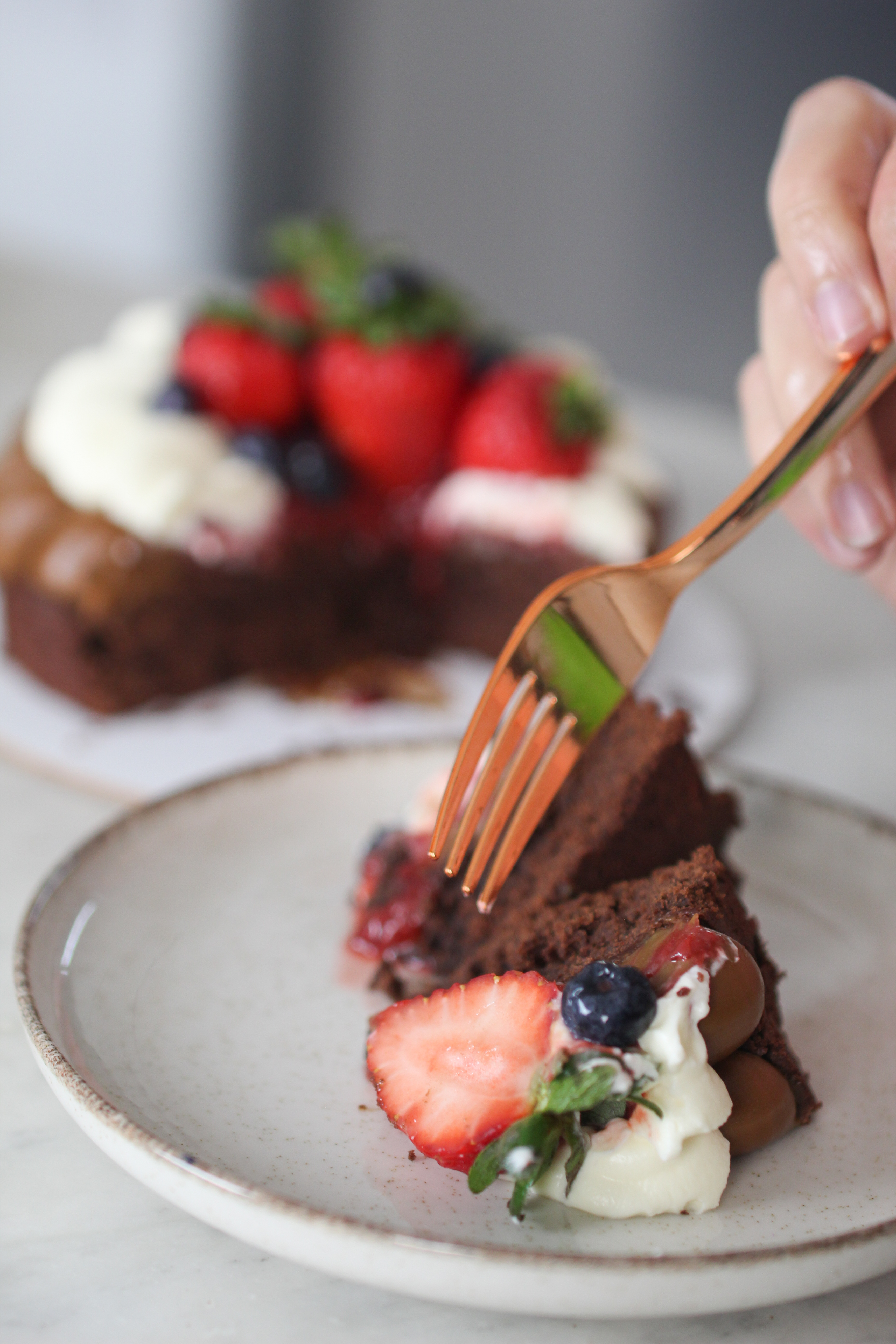 Brownie de Frutilla y Arándano