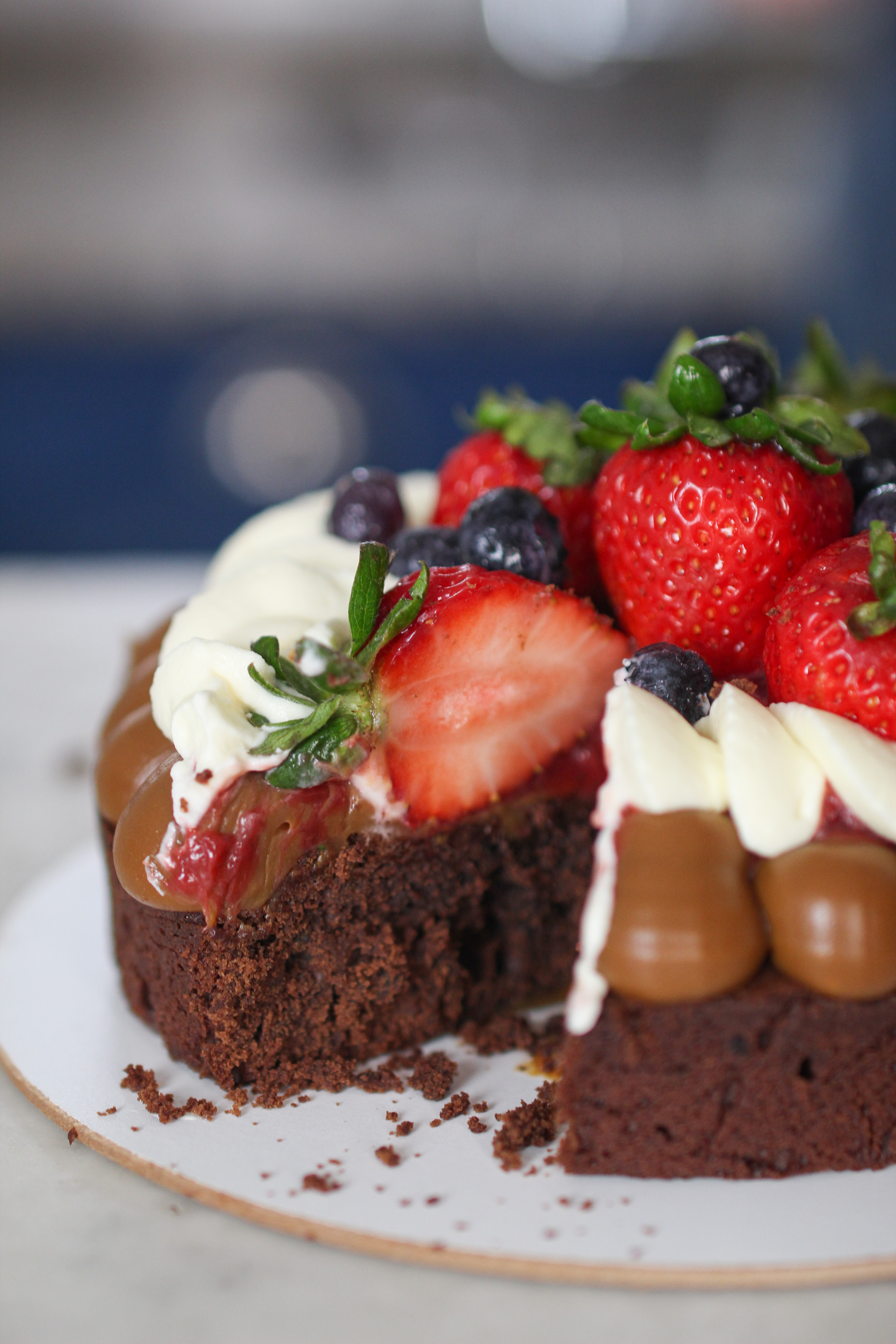 Brownie de Frutilla y Arándano