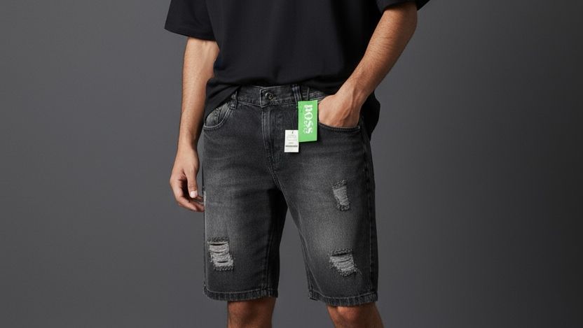 Bermuda jeans masculina