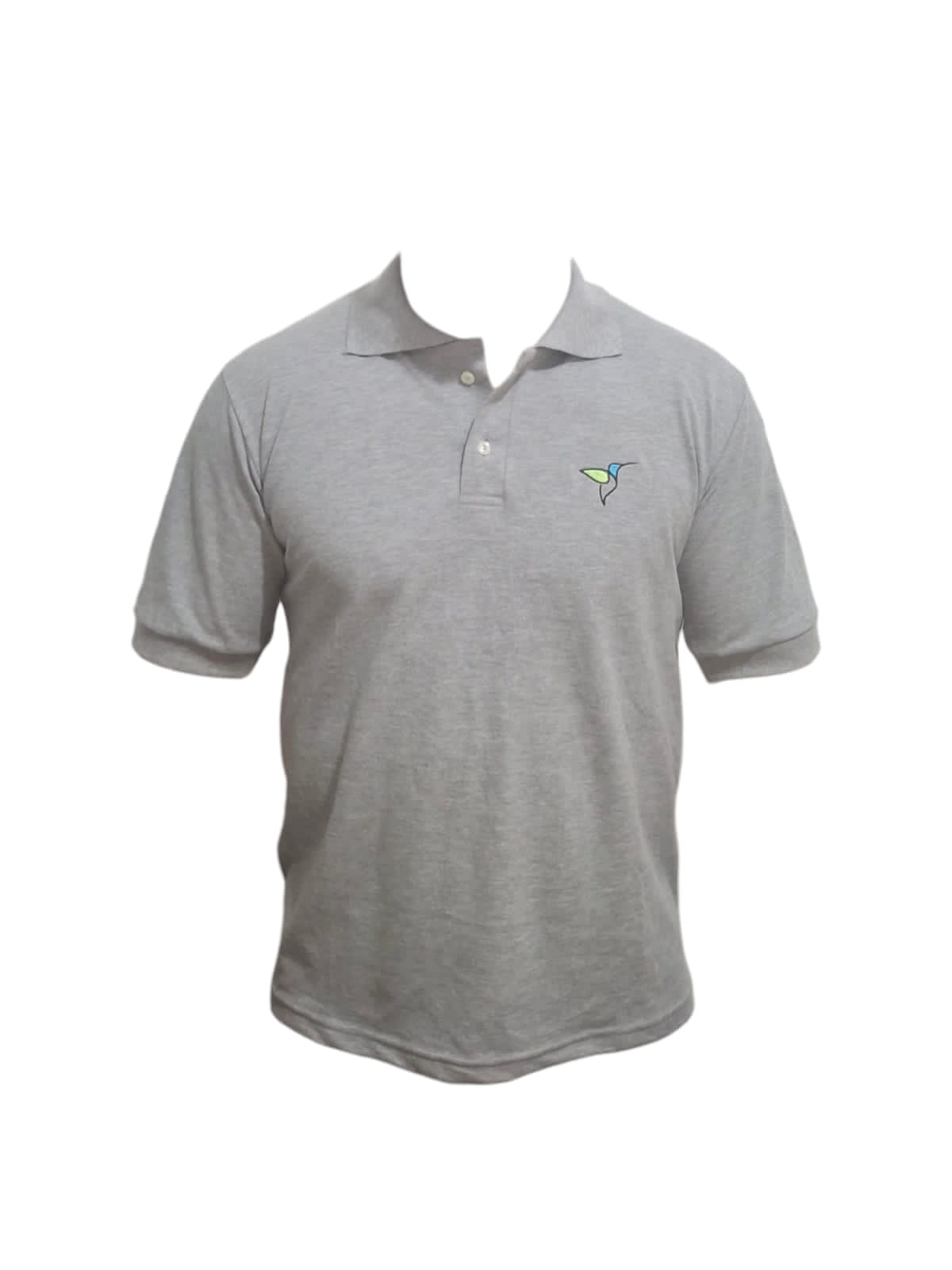 Camisa polo cinza masculina