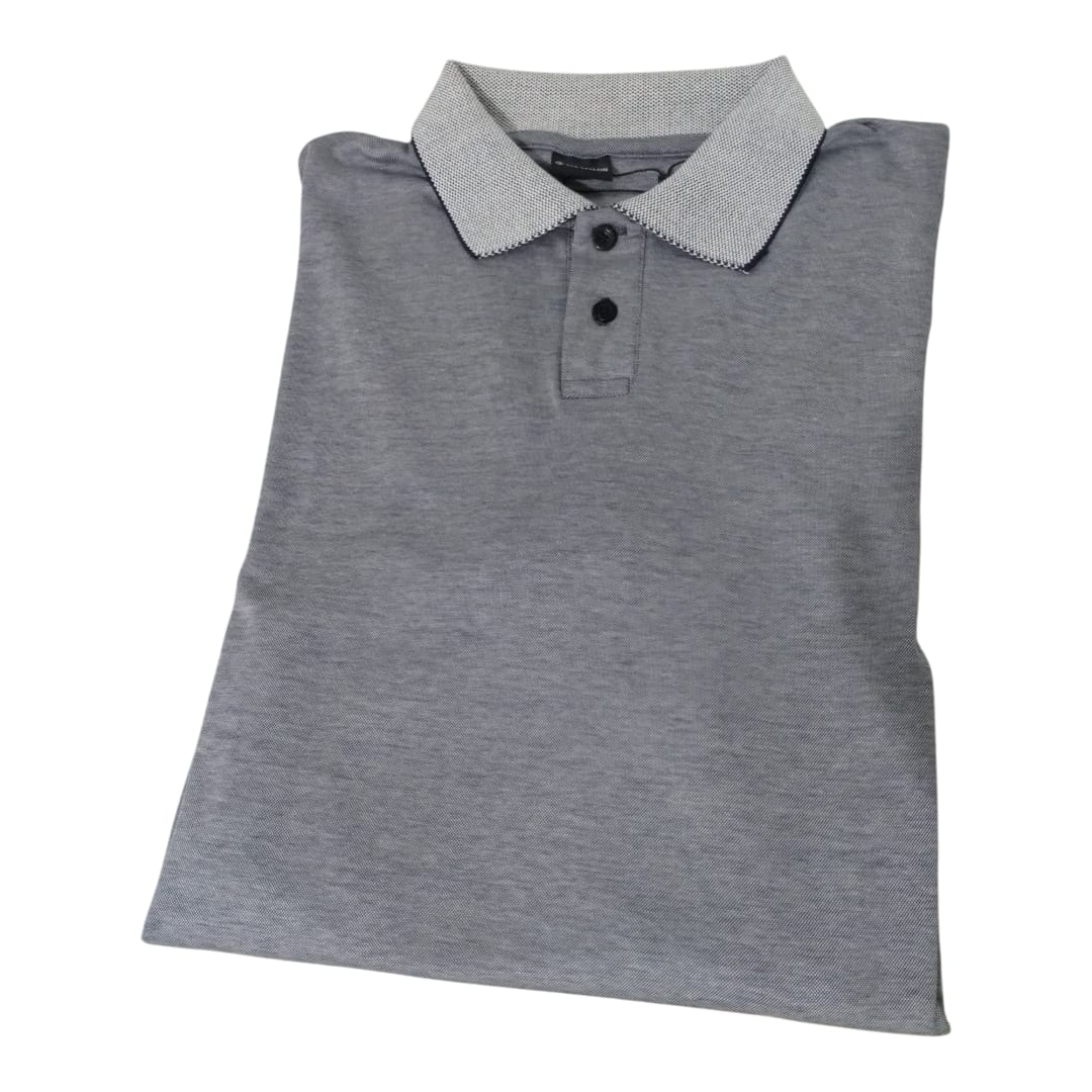Camisa Polo Masculina Cinza