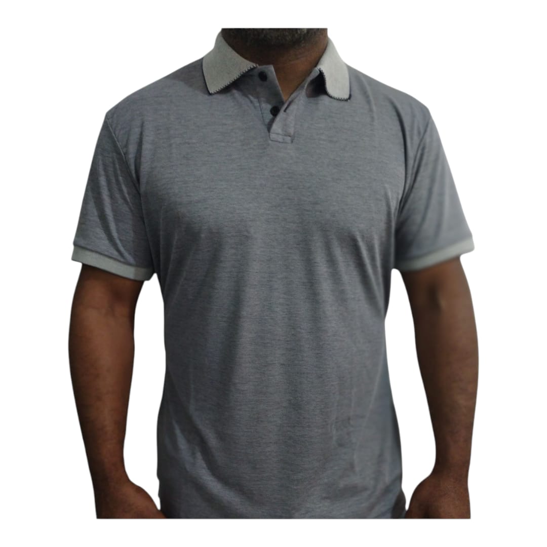 Camisa Polo Masculina Cinza