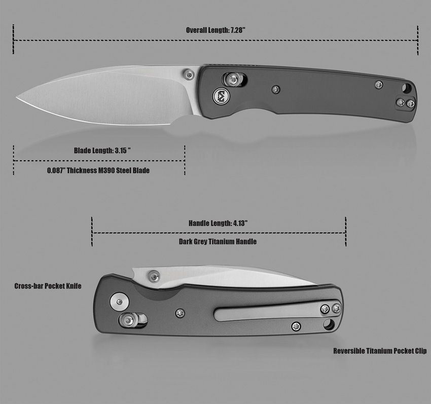MGR817ADG - MIGURON Knives Vakor Crossbar Lock Gray