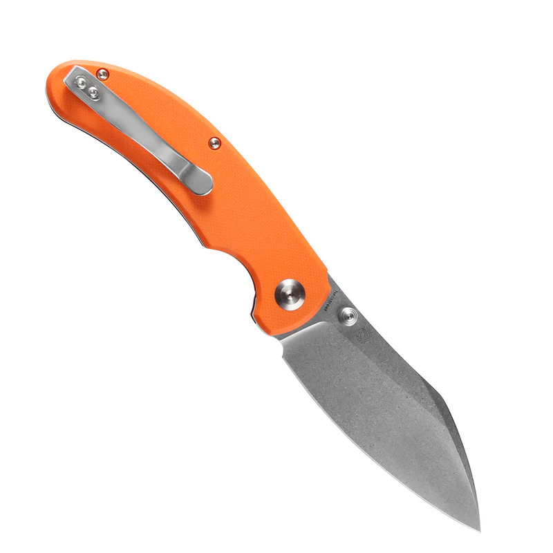 KANSEPT Nesstreet K1039A5 Stonewashed CPM-S35VN Blade Orange G10 Handle 