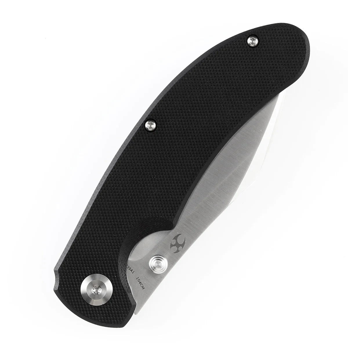 KANSEPT Nesstreet Thumb Stub Knife Black G10 Handle (3.58''154CM Blade) 