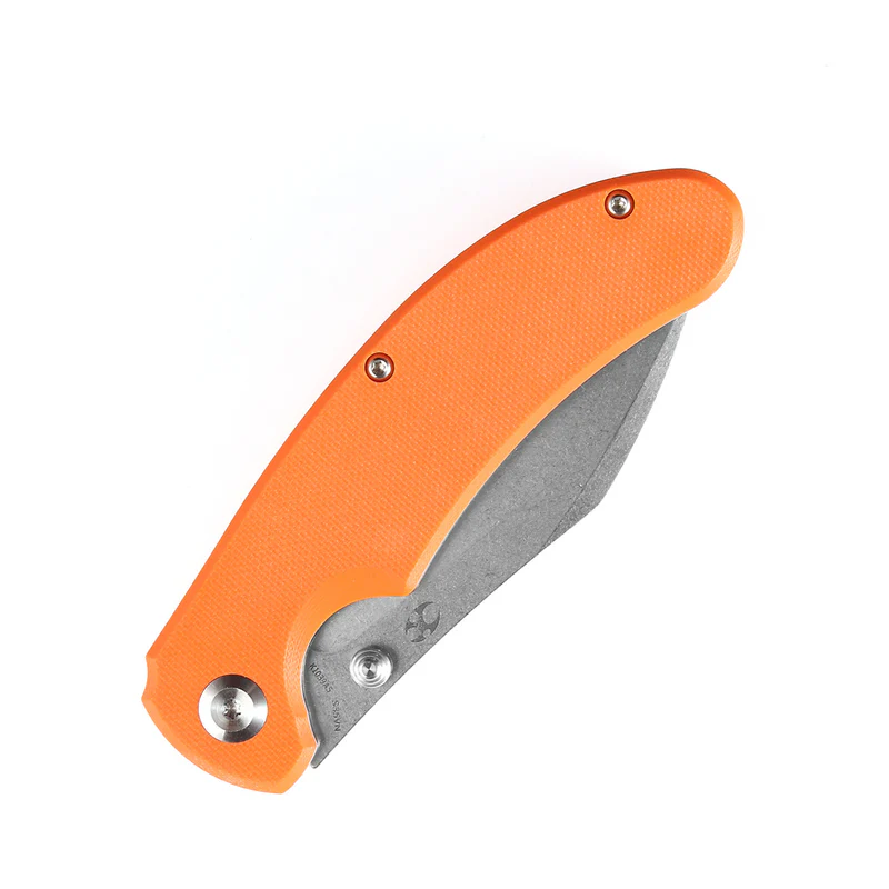 KANSEPT Nesstreet K1039A5 Stonewashed CPM-S35VN Blade Orange G10 Handle 