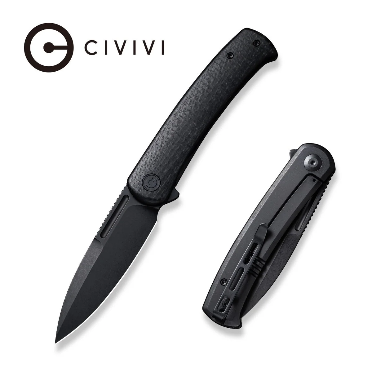 CIVIVI Cetos Flipper Knife Carbon Fiber & Stainless Steel Handle
