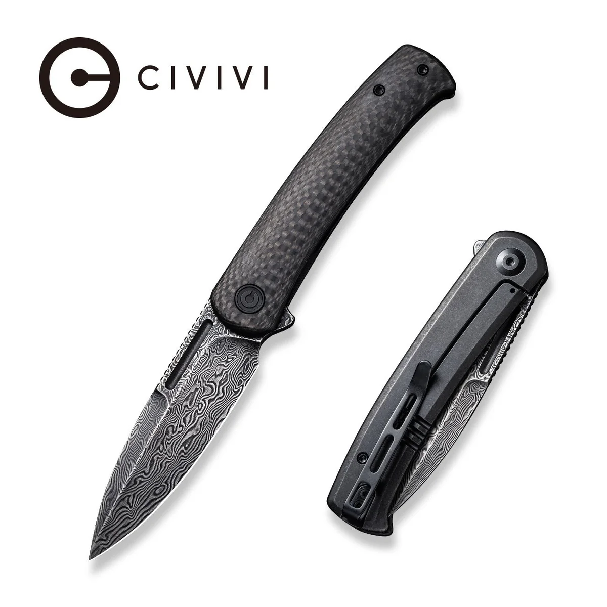 CIVIVI Cetos Flipper Knife Carbon Fiber & Stainless-Steel Handle