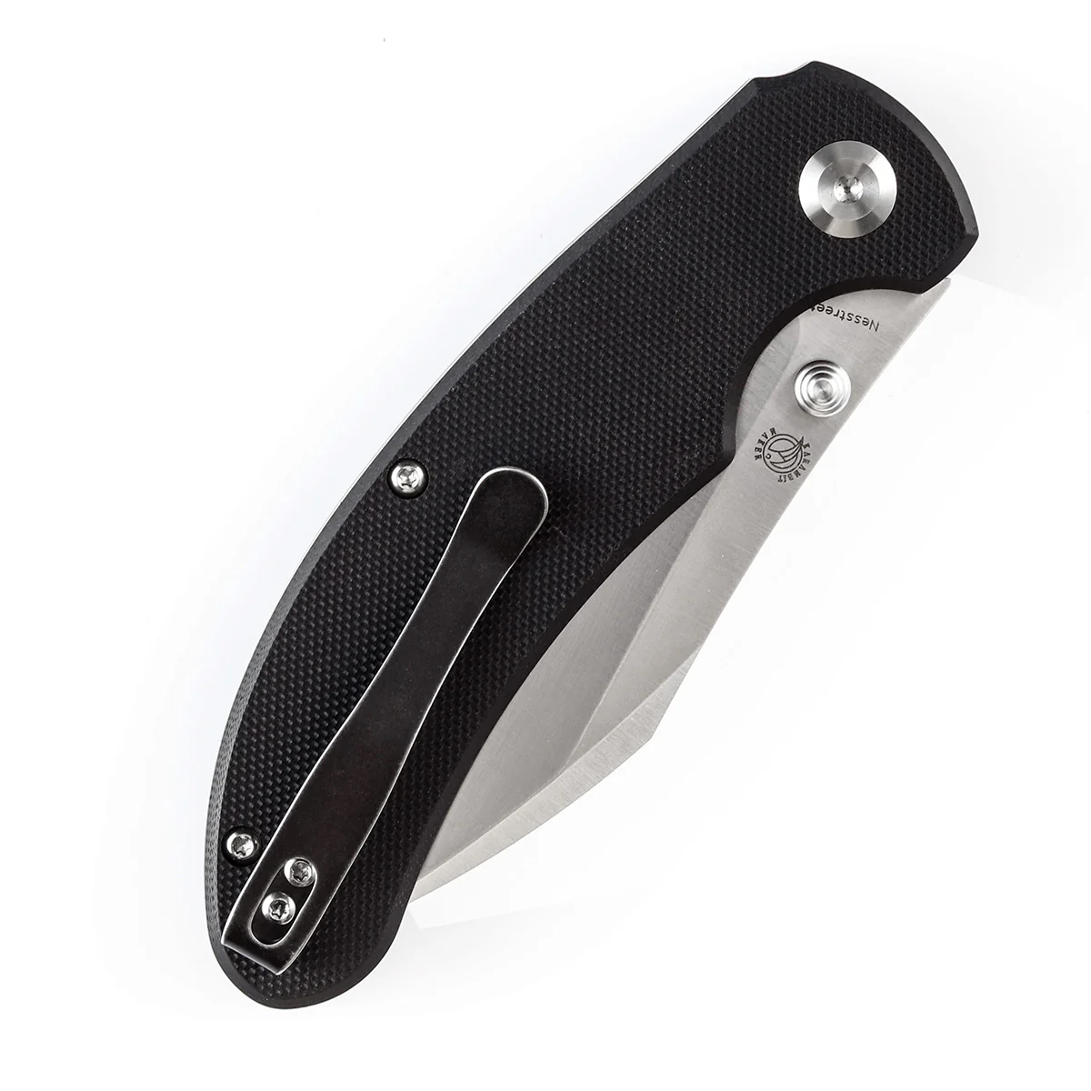 KANSEPT Nesstreet Thumb Stub Knife Black G10 Handle (3.58''154CM Blade) 