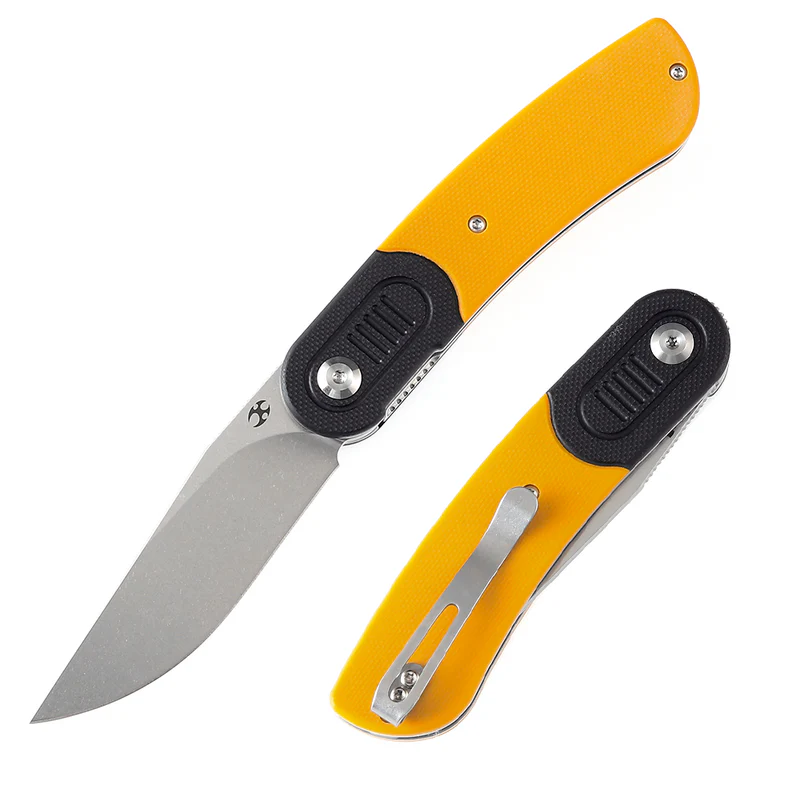 KANSEPT Reverie T2025B7 Stonewashed 154CM! Blade Black and Yellow G10 