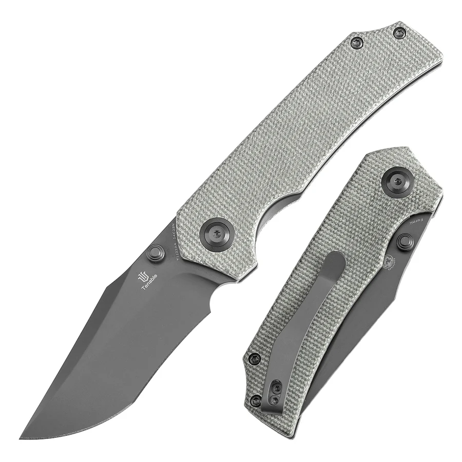 Tenable Fermi Folding Knife  (3.11'' Grey TiCn Coated 14C28N Blade) 