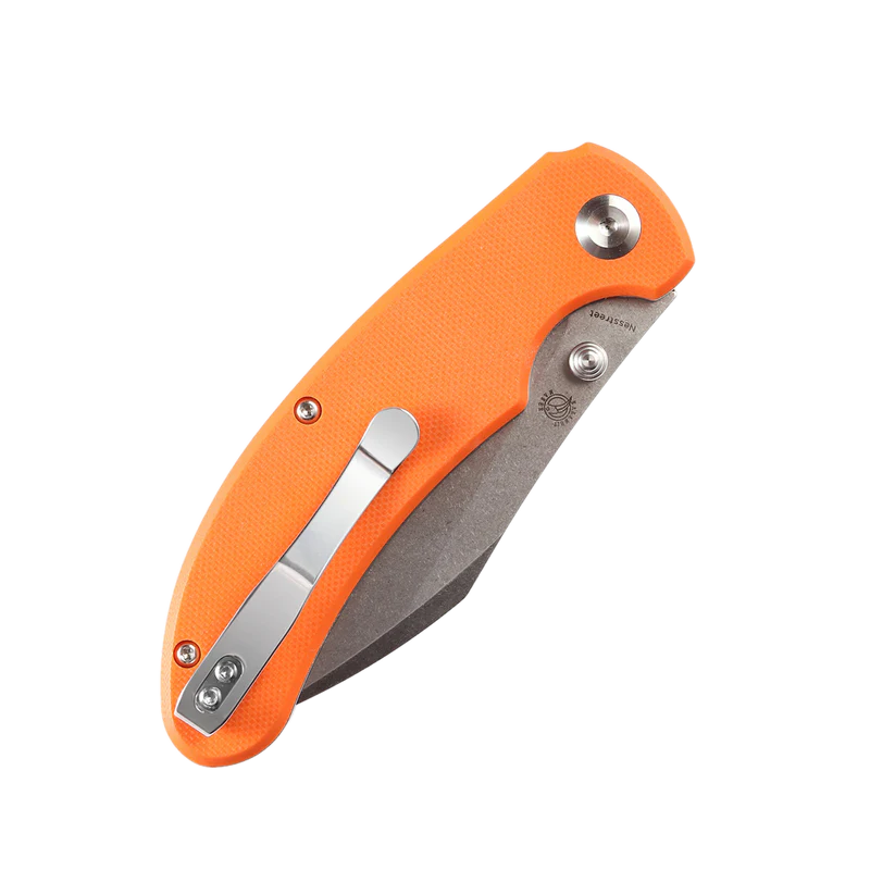 KANSEPT Nesstreet K1039A5 Stonewashed CPM-S35VN Blade Orange G10 Handle 