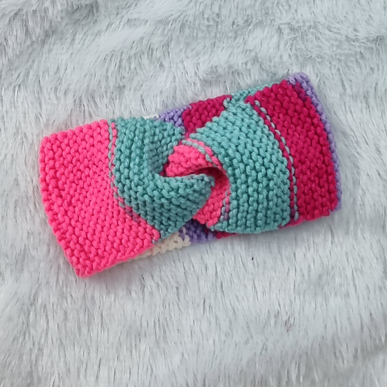 Hand-knitted Colorful Headband