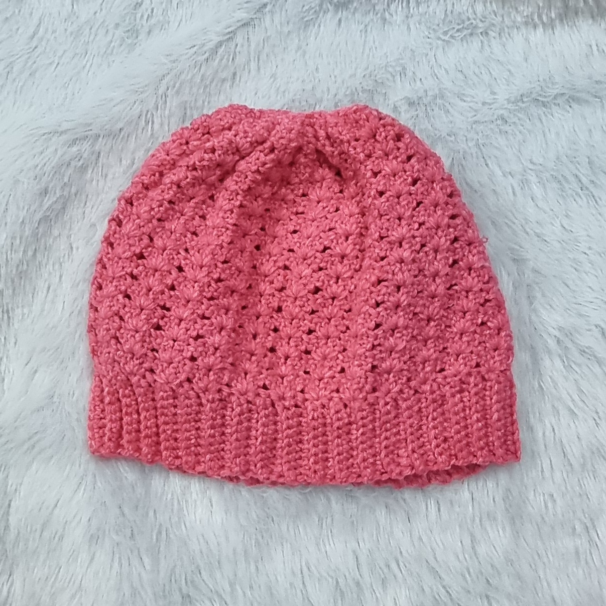 Handmade Pink Crochet Beanie