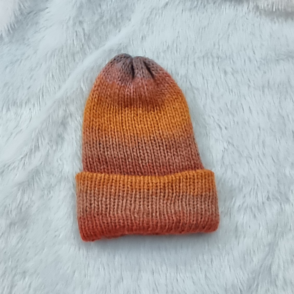 Hand-knit wool beanie