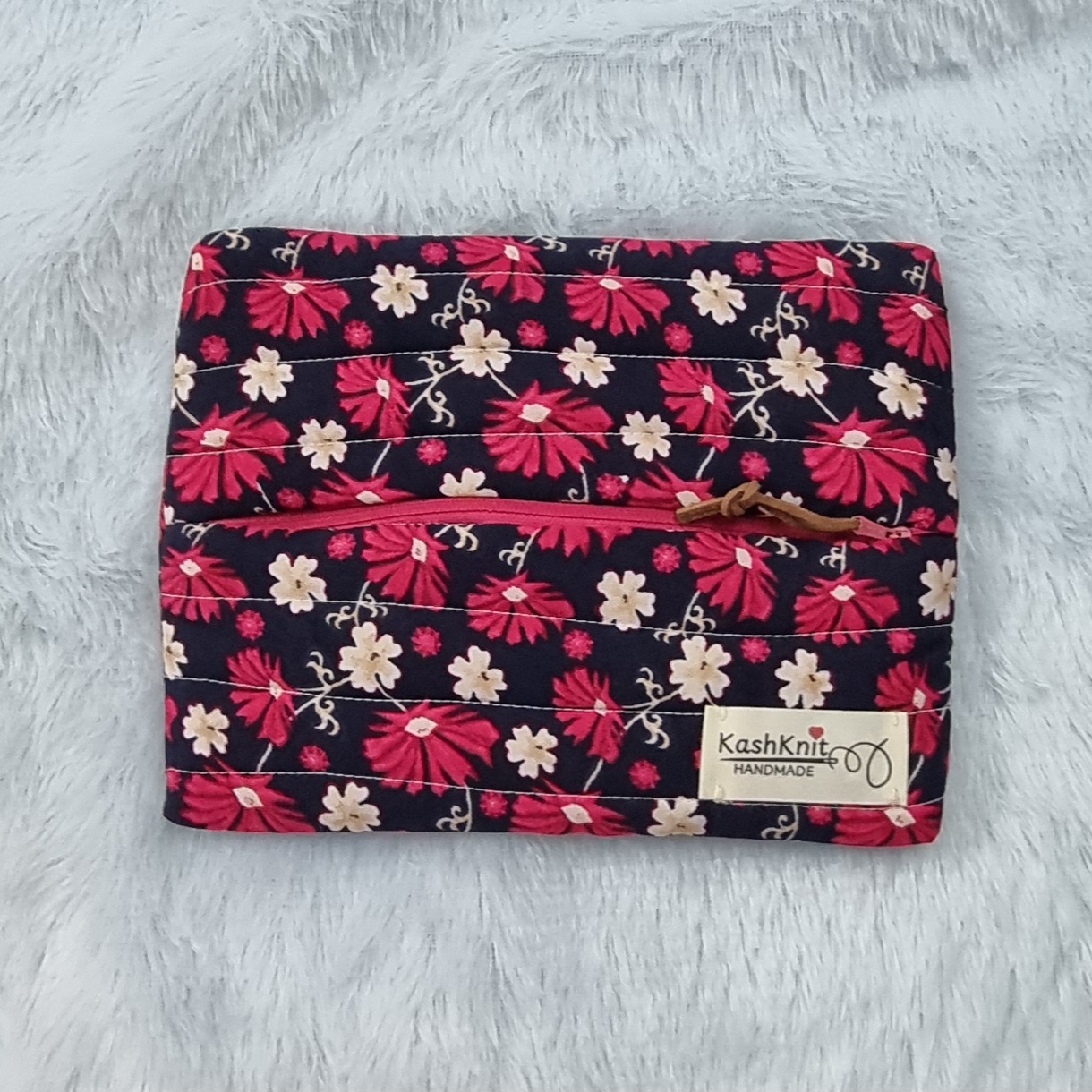Floral Handmade Front Zipper Pouch