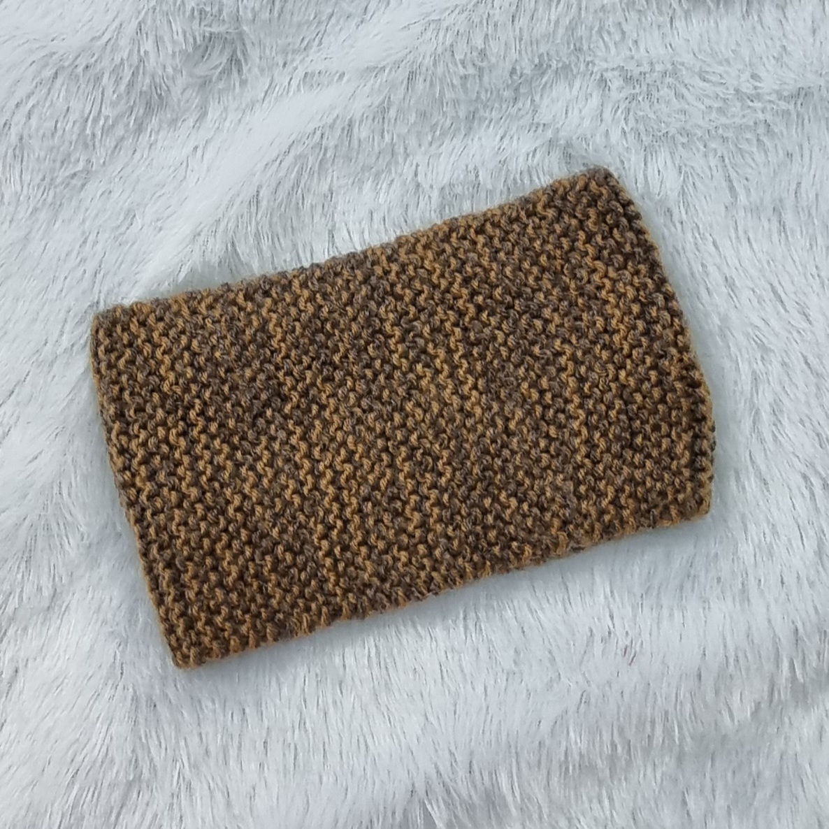 Handmade Knitted Brown Ear Warmer