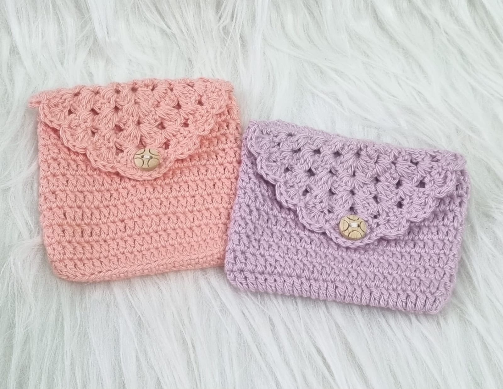 Handmade crochet purses set.