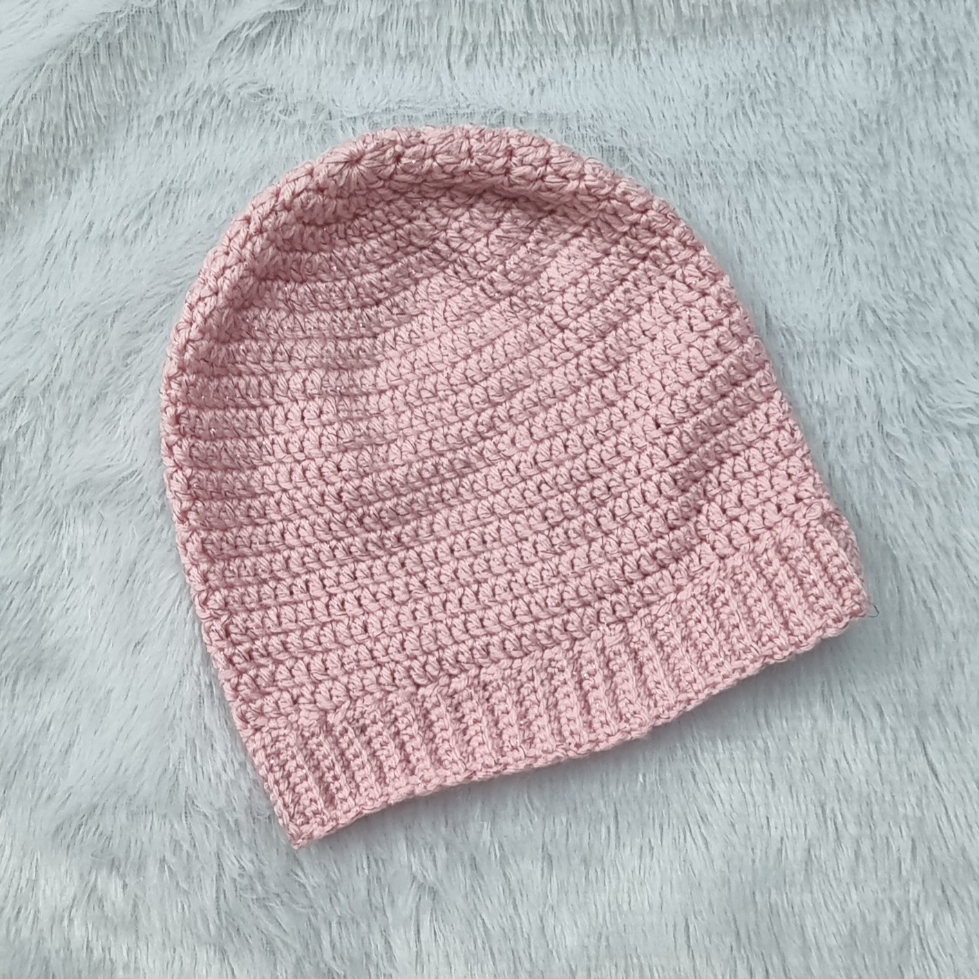 Pink Crochet Beanie