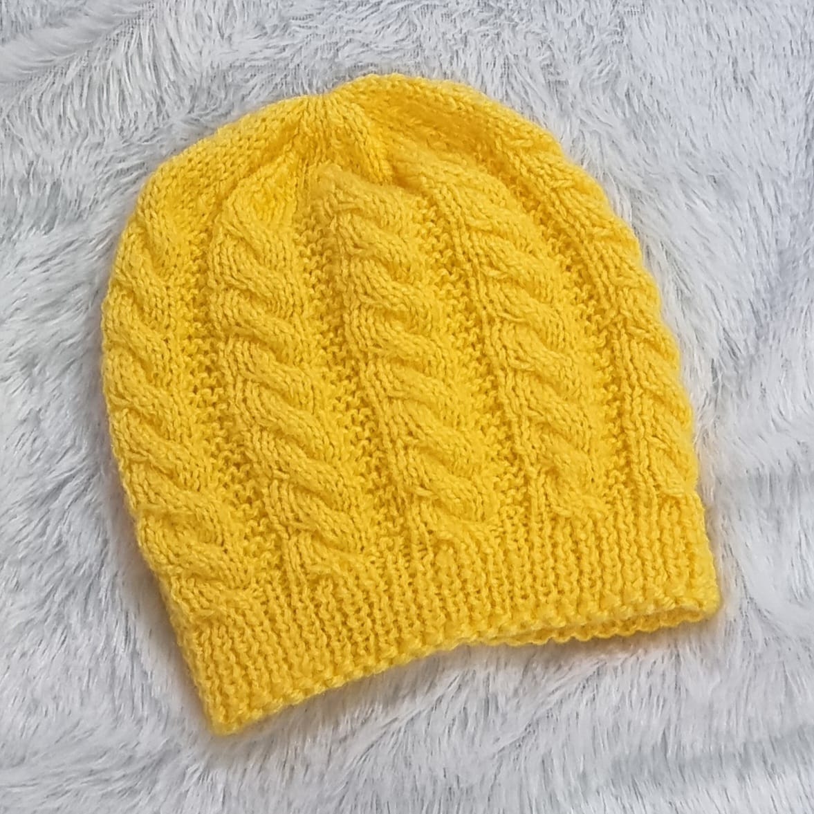 Yellow Knitted Beanie