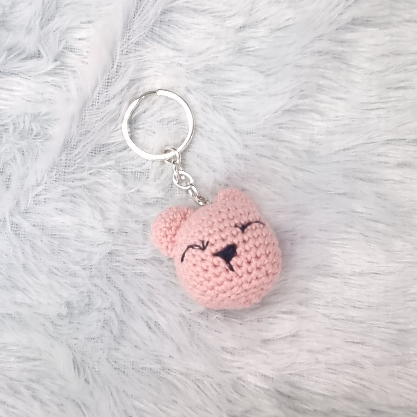 Handmade Crochet Bear Keychain