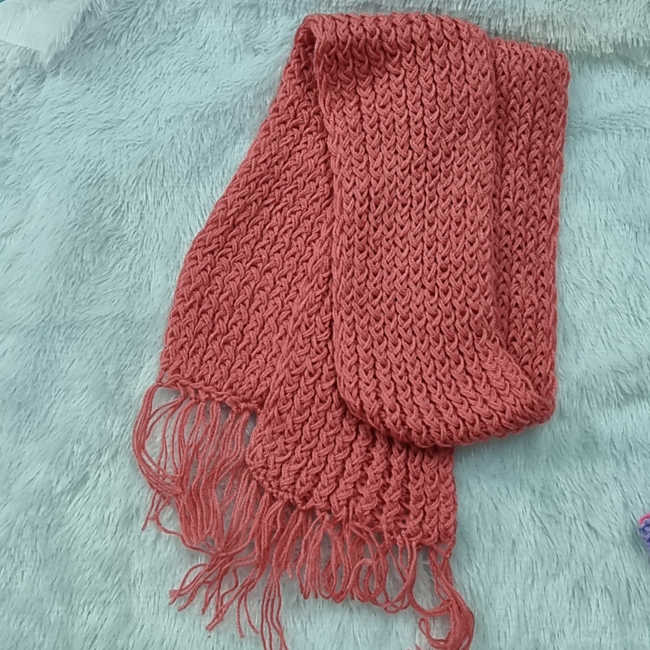 Knitted Pink Scarf