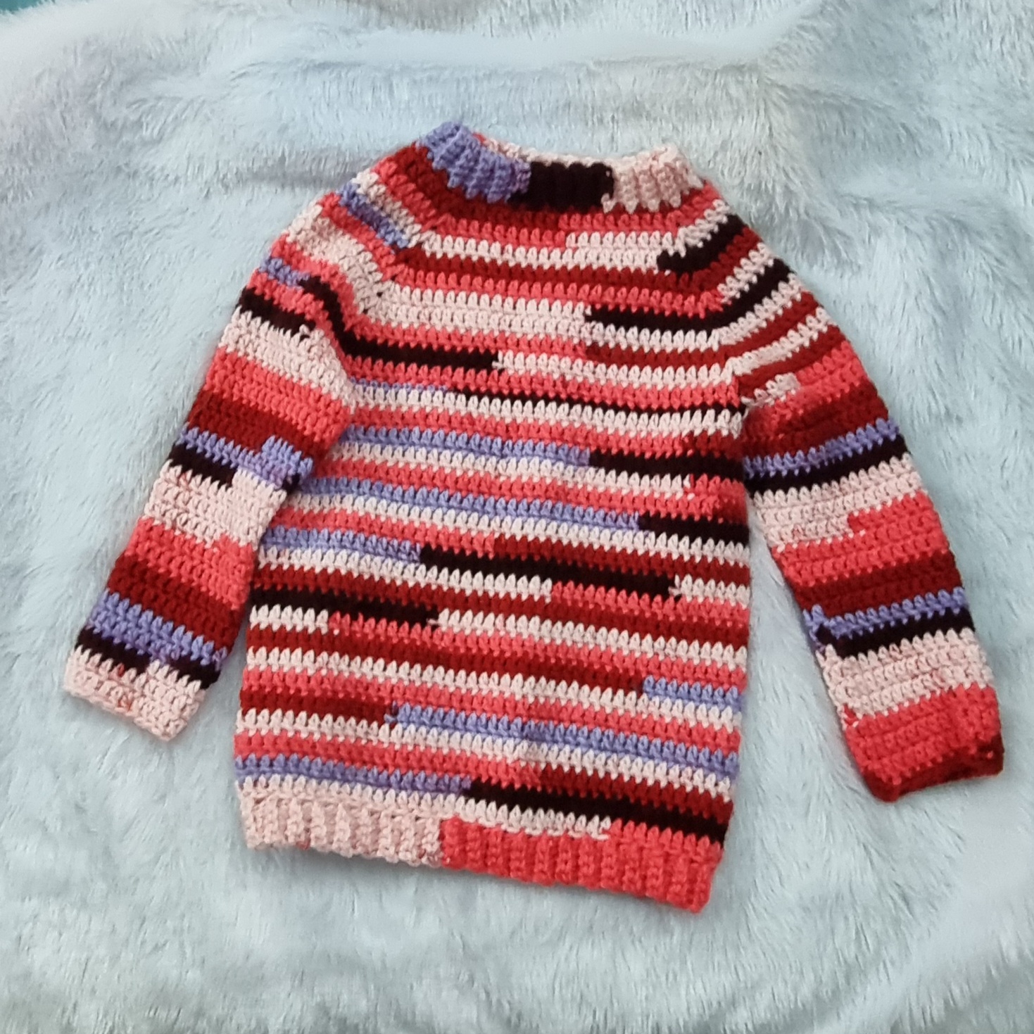 Handmade Multicolored Knitted Sweater