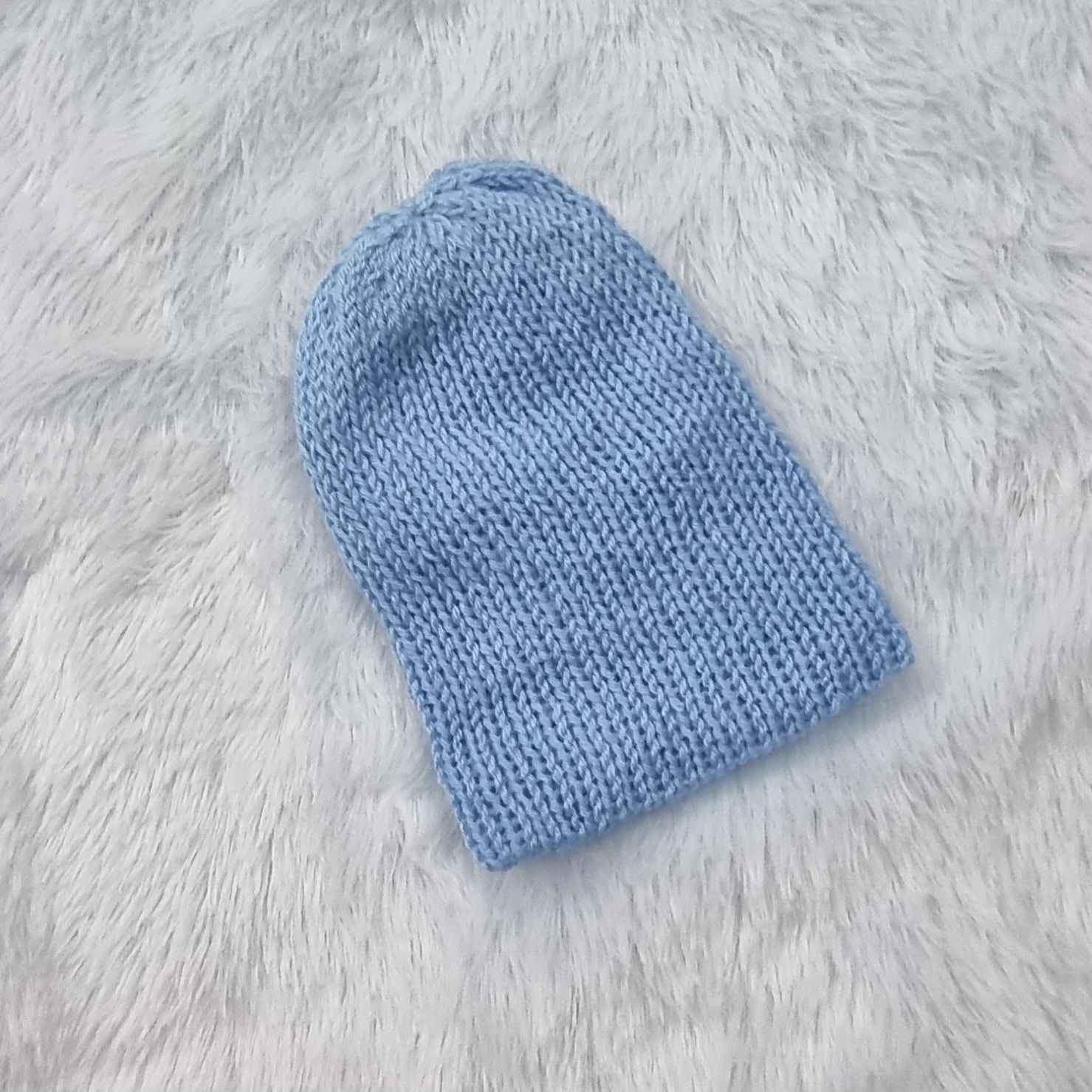 Hand-knitted Blue Beanie