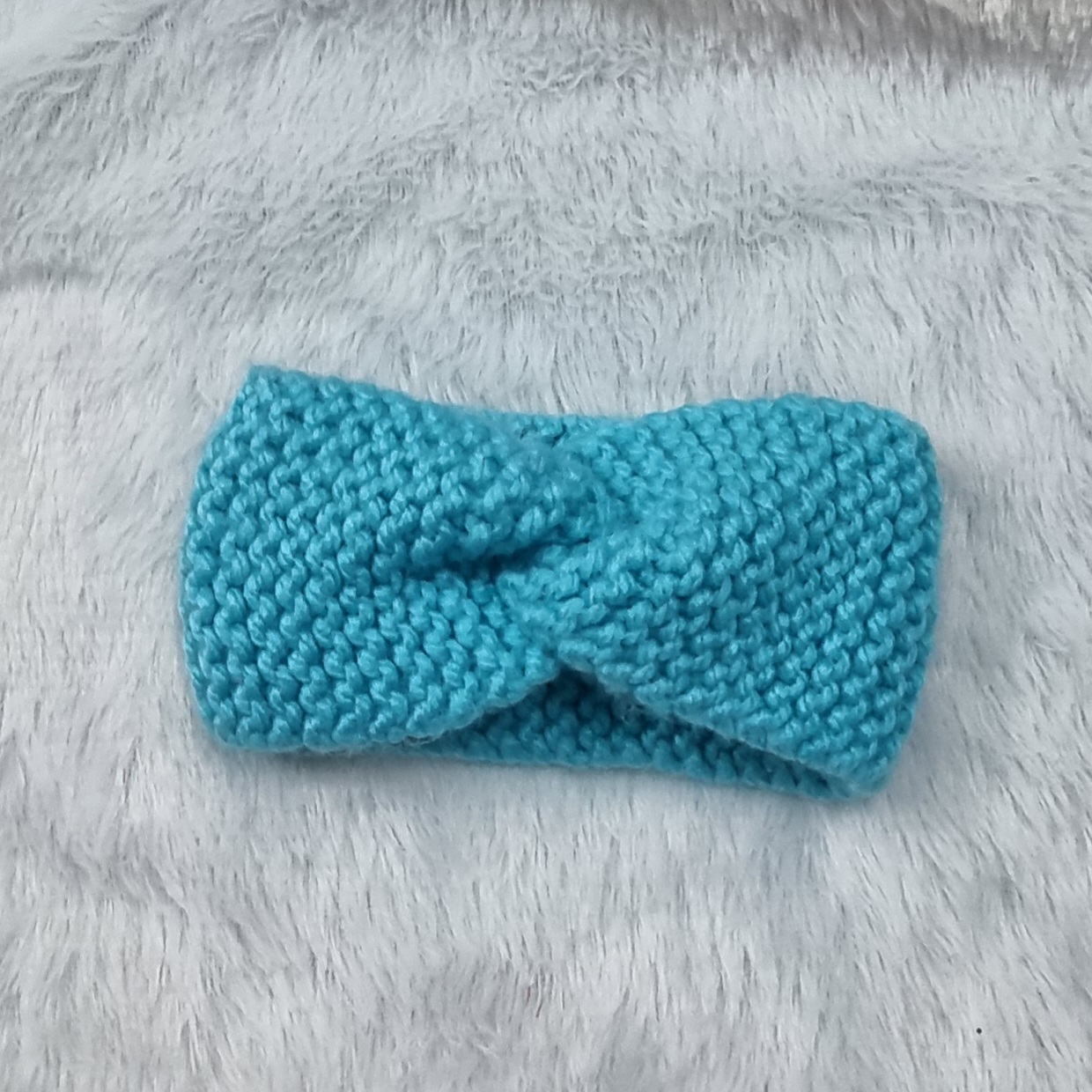 Handmade Knitted Turquoise Ear Warmer