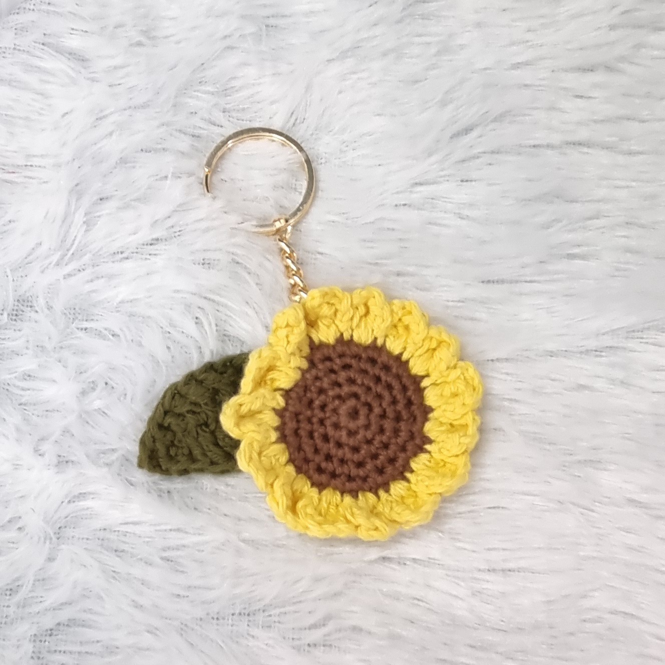 Handmade Sunflower Keychain