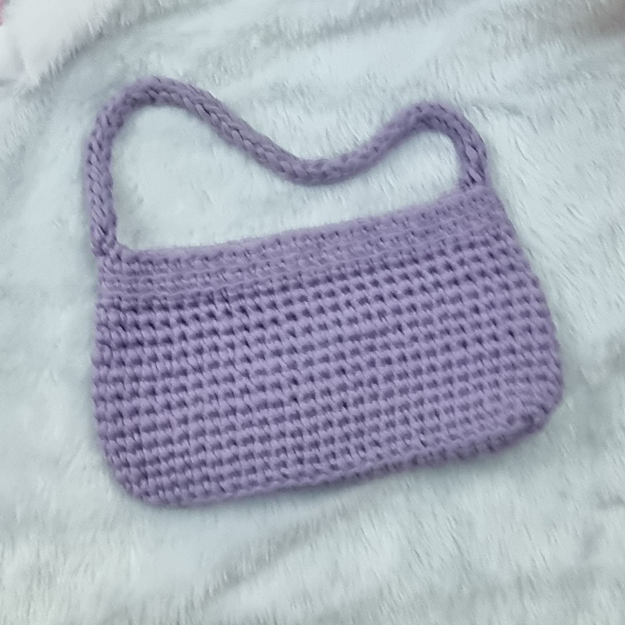 Handmade Purple Tshirt Yarn Bag