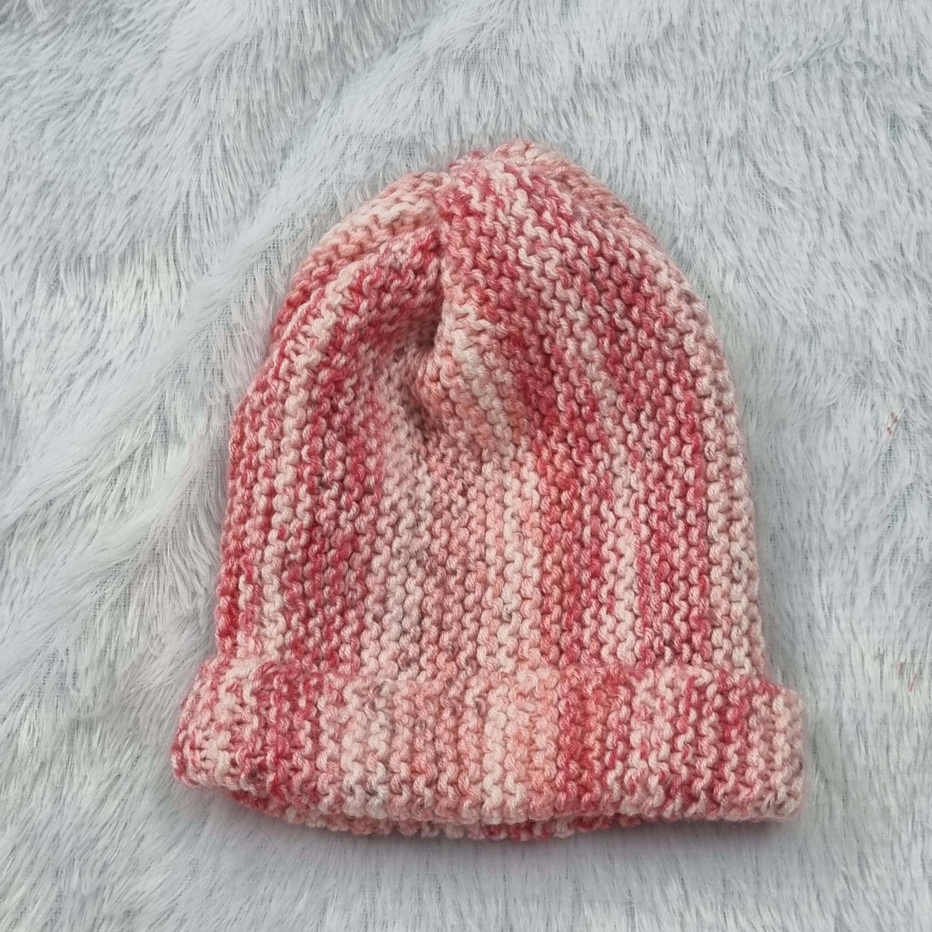 Hand-knitted Pink Beanie