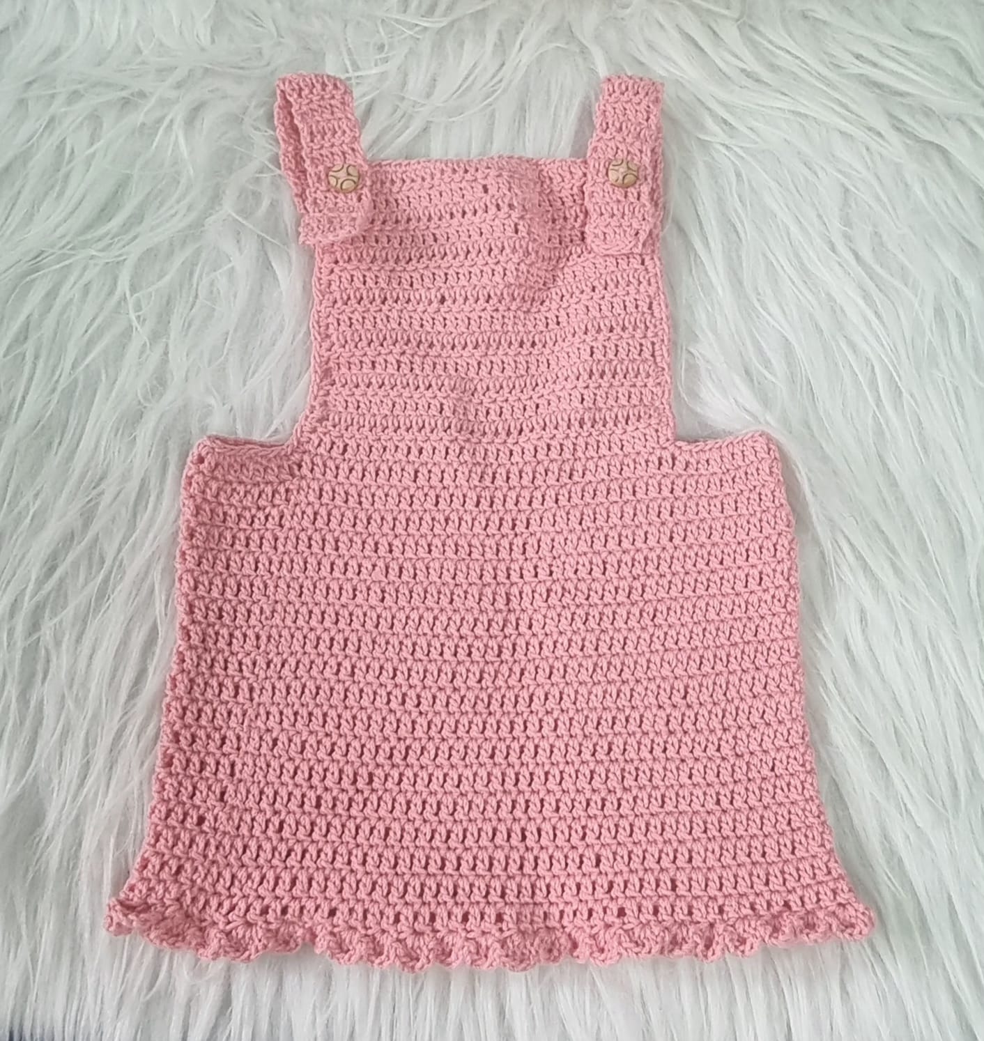 Handmade Pink Crochet Baby Dress
