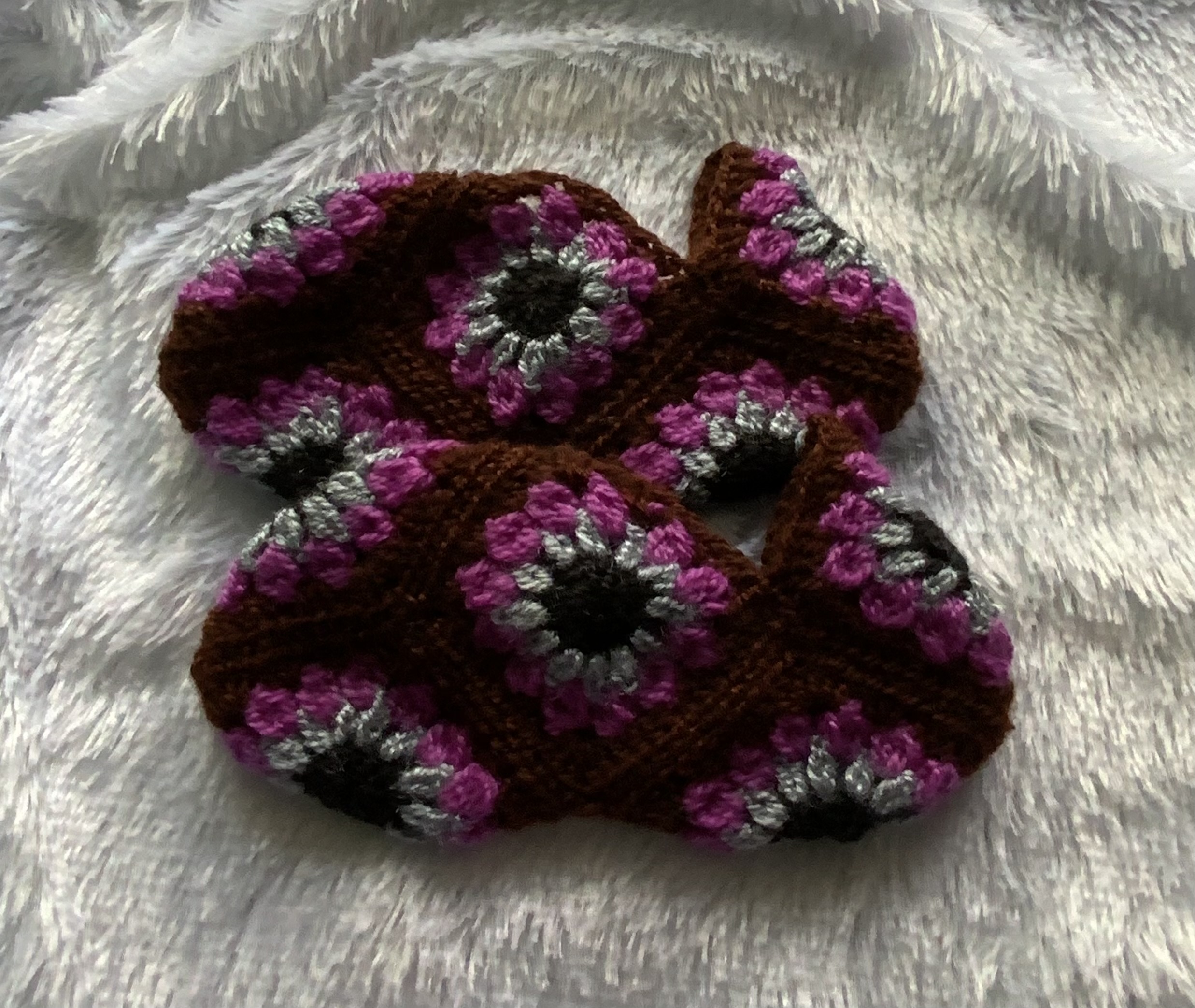 Handmade Crochet Granny Square Slippers
