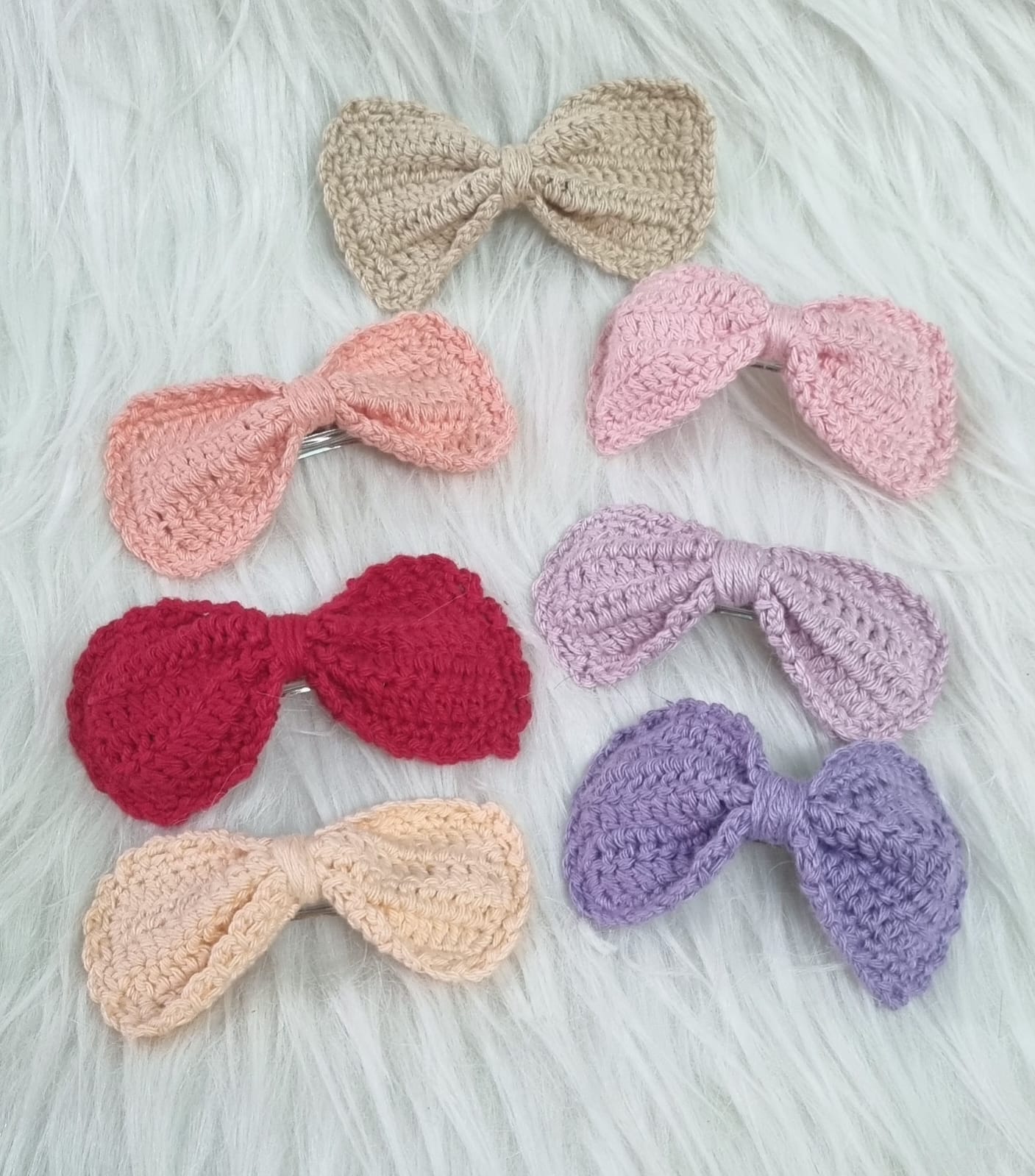 Handmade Crochet Hair Bows