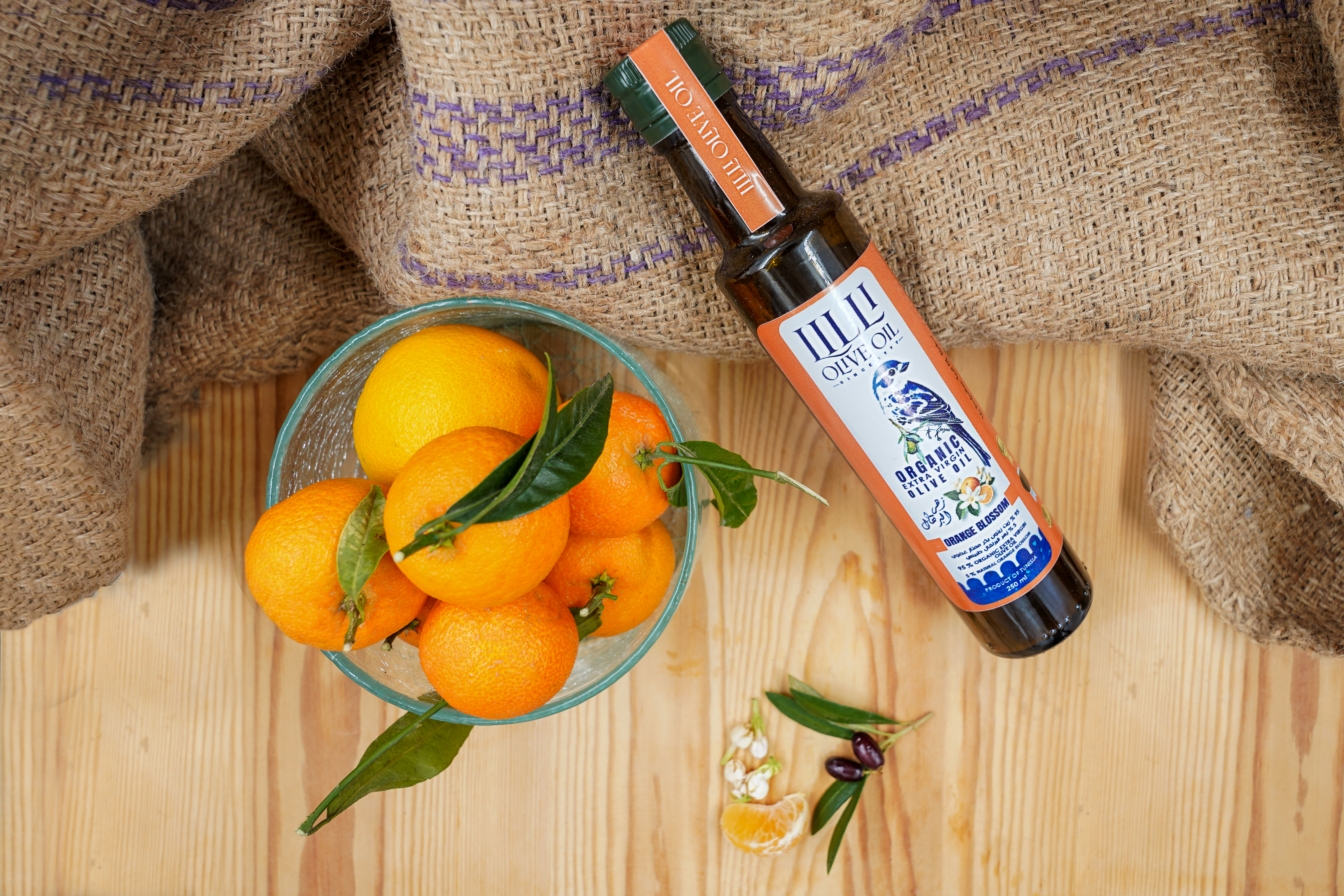 Huile d'olive biologique au fleur d'oranger