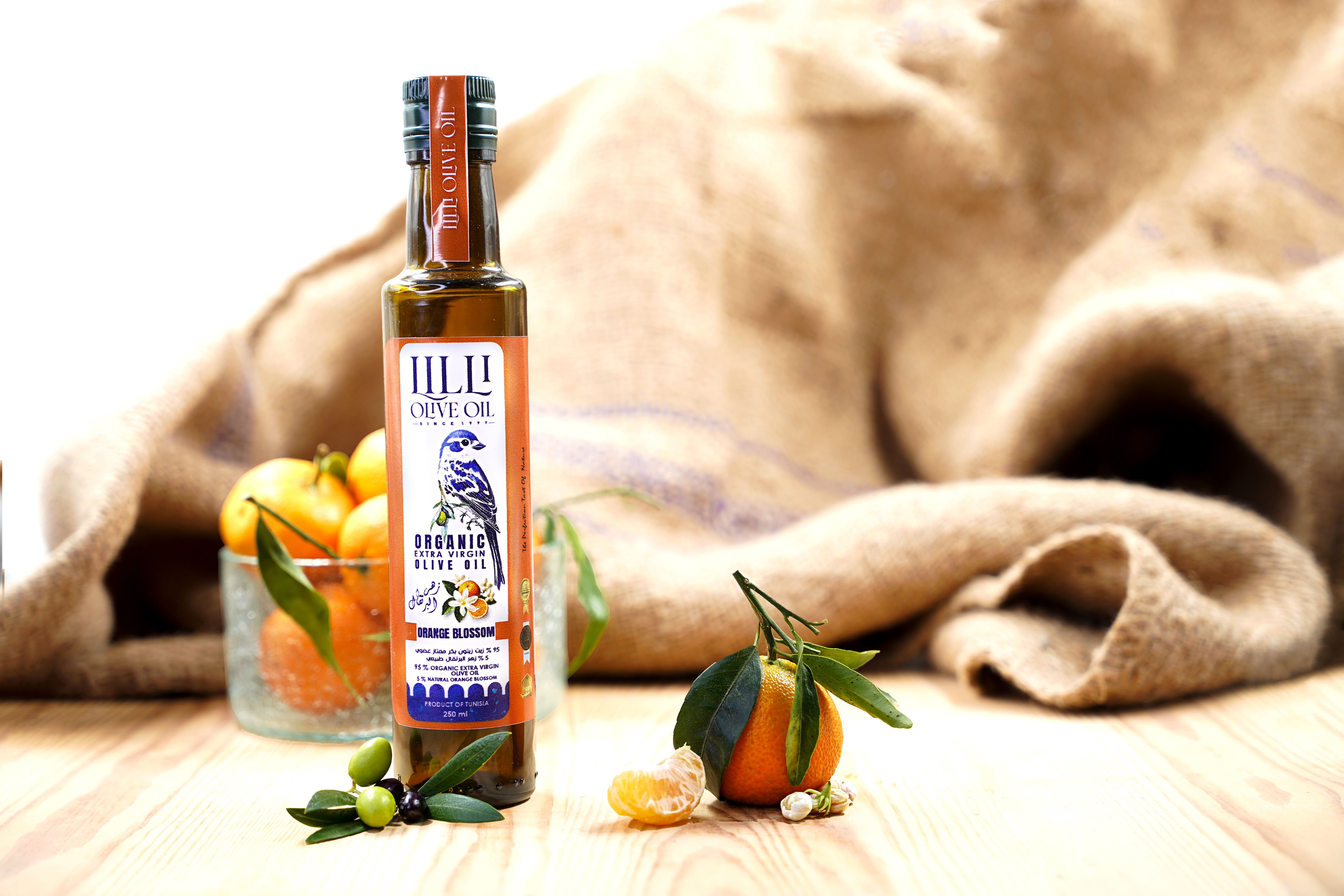 Huile d'olive biologique au fleur d'oranger