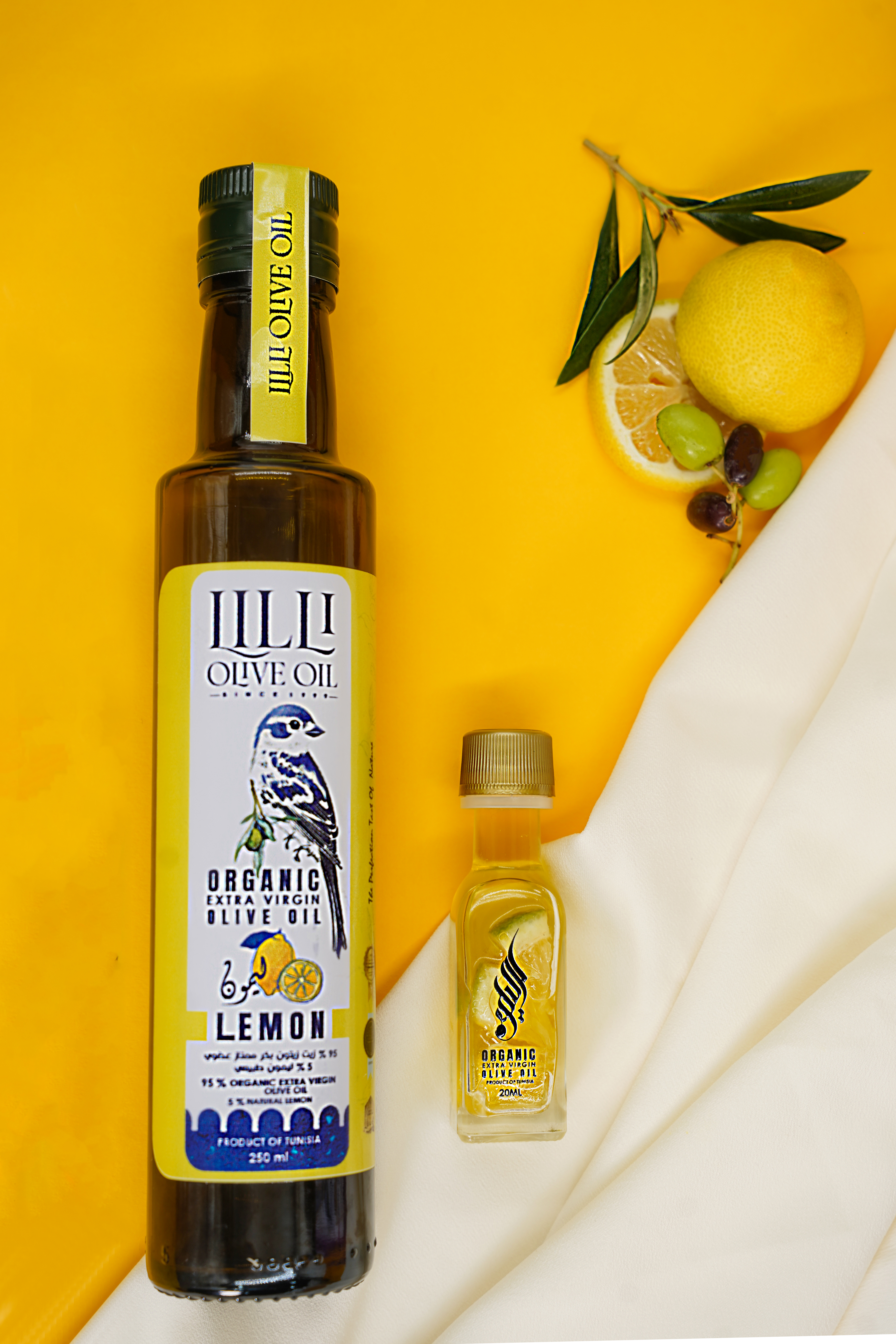 Huile d’olive biologique au citron