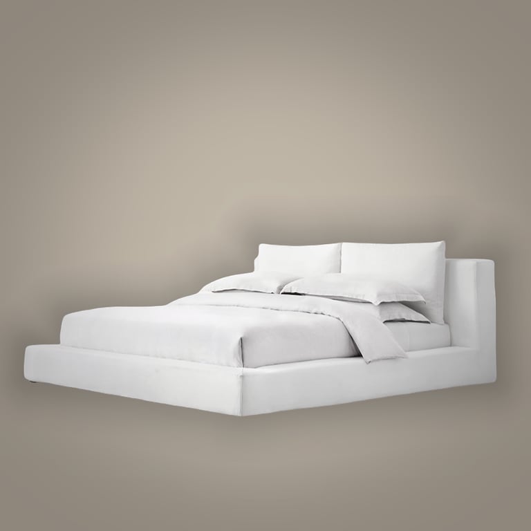 Cloud Bed Slipcovered Platform Bed – Luxury Goose Feather Headboard