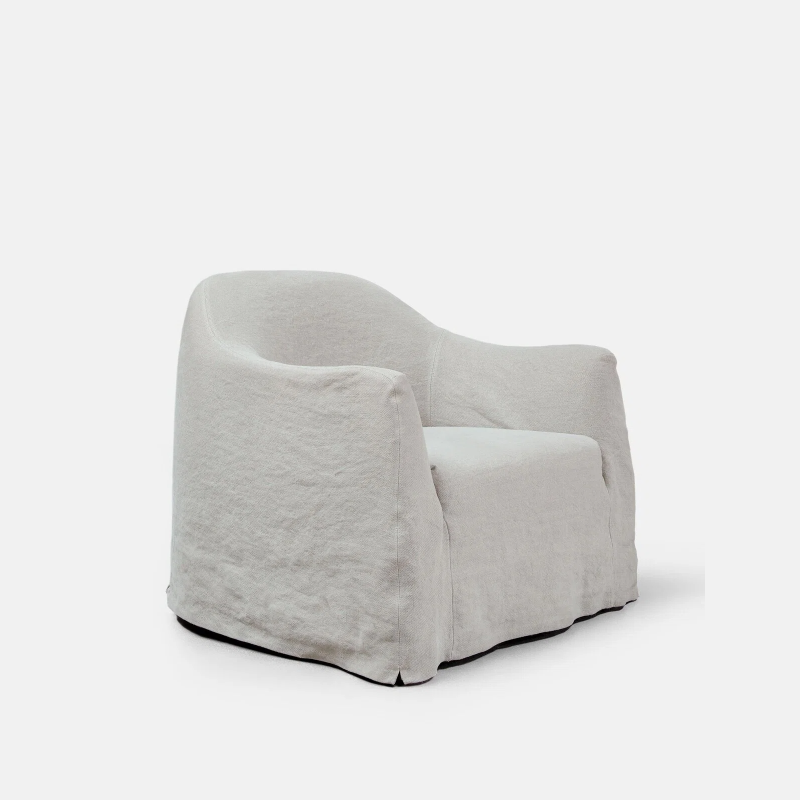 Lyon Linen Slipcovered Accent Armchair 