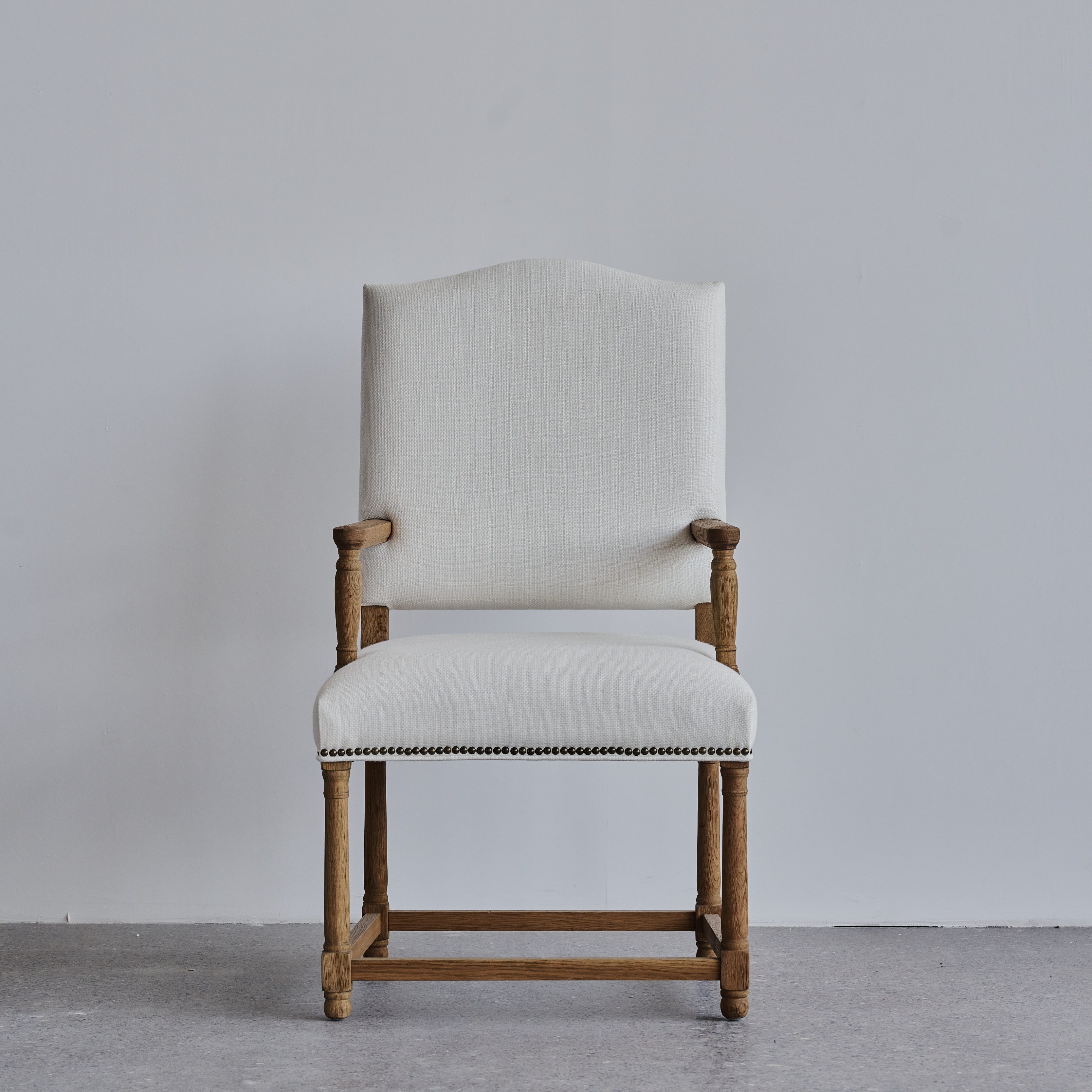 Zenth LINEN SLIPCOVER DINING CHAIR WITH WOOD LEGS