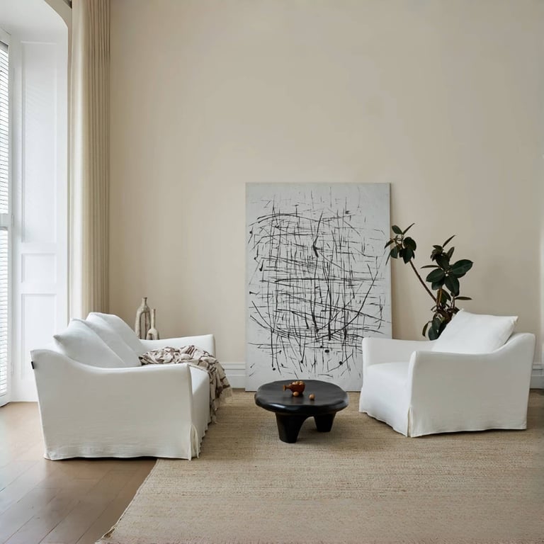 Premium Linen Slipcovered Sofa Couch