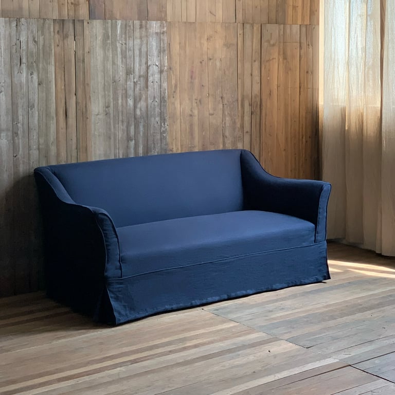 Premium Linen Slipcovered Sofa Couch-3 Seater