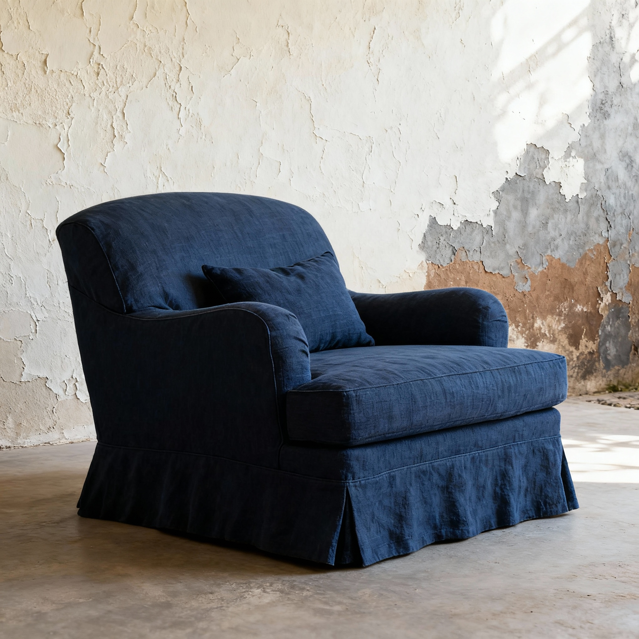 Bruce-Linen Slipcovered Accent Armchair