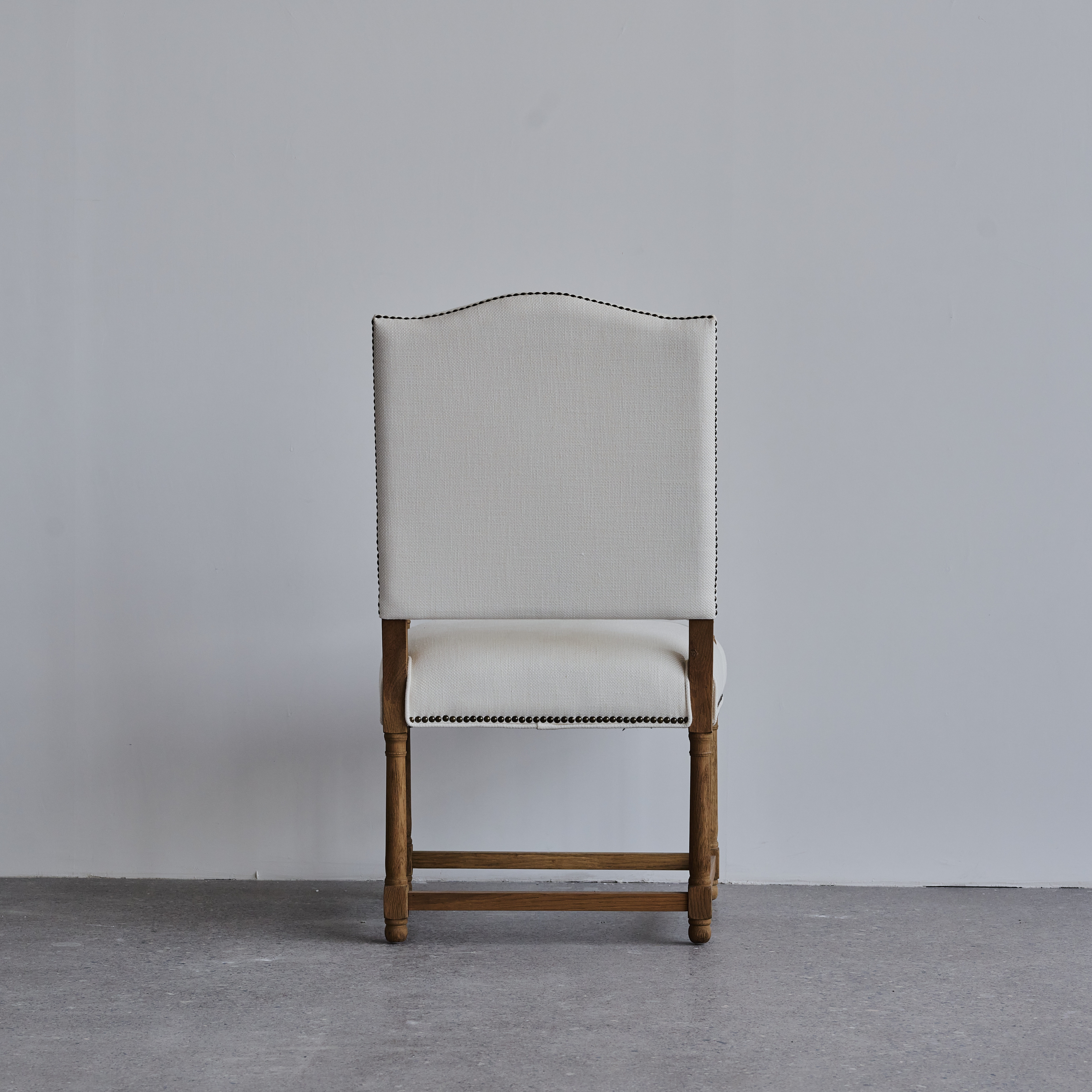 Zenth LINEN SLIPCOVER DINING CHAIR WITH WOOD LEGS