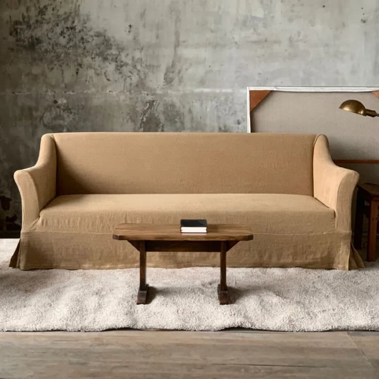 Premium Linen Slipcovered Sofa Couch-3 Seater