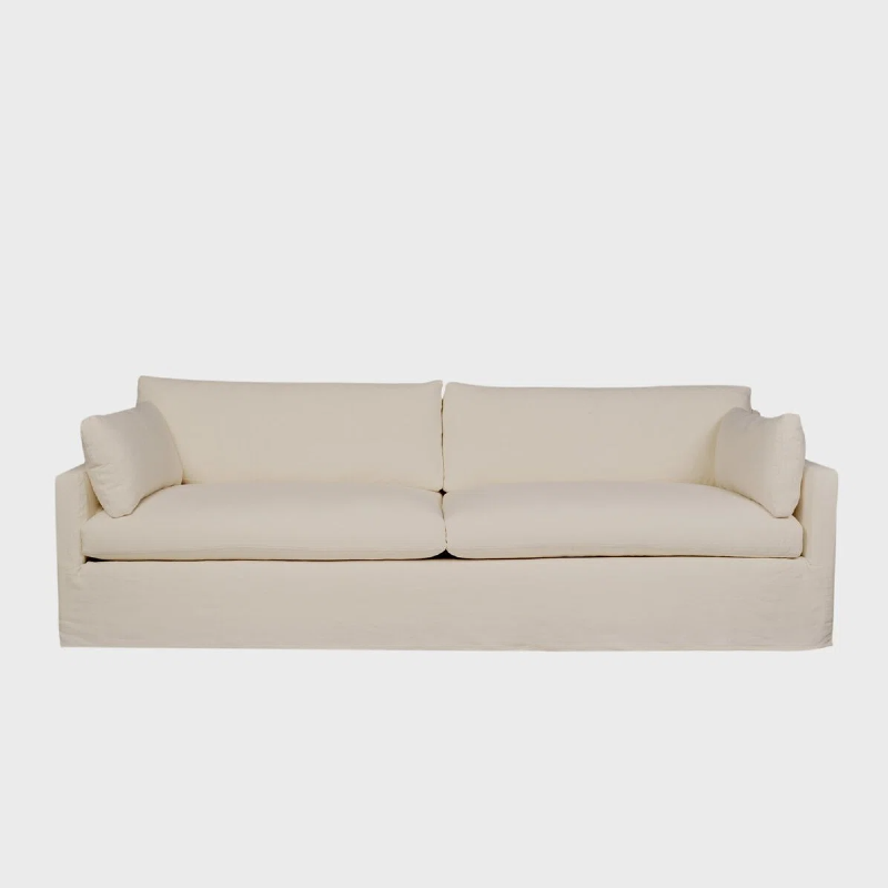 Louis Linen Sofa Slipcover with Down Feather Fill Couch
