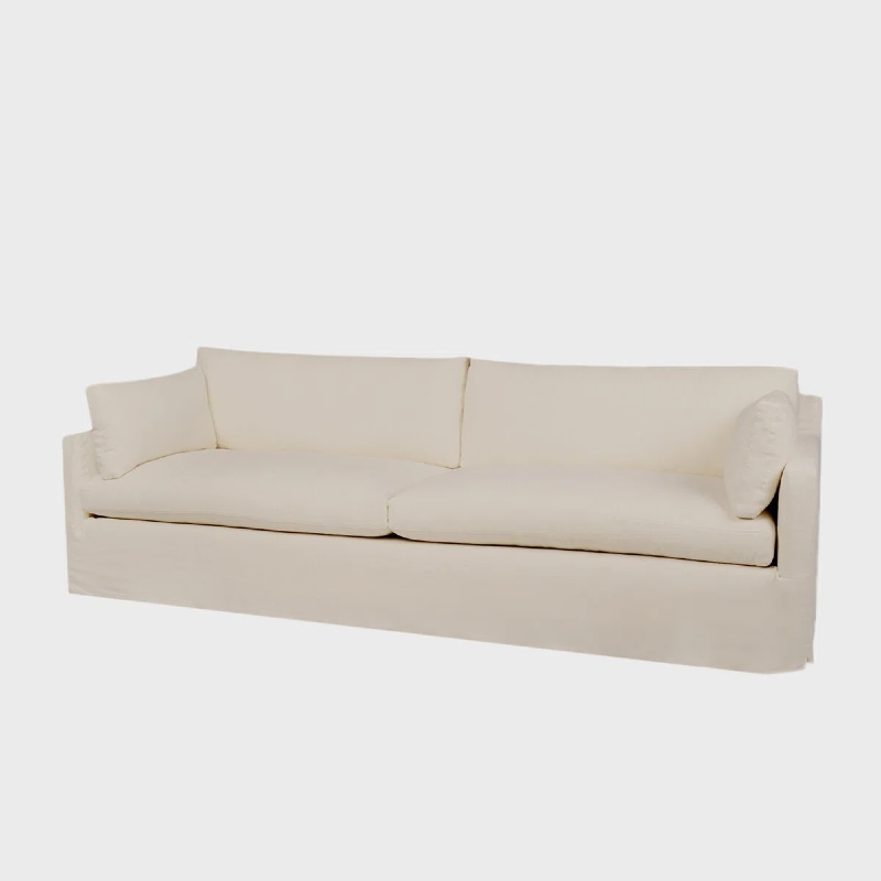 Louis Linen Sofa Slipcover with Down Feather Fill Couch
