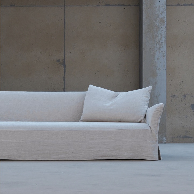 Giselle Modern antique Linen Slipcover Sofa Couch