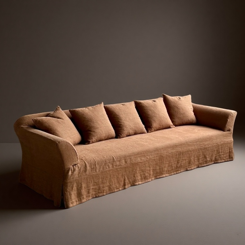 Ghent Premium Linen Slipcovered Sofa Couch